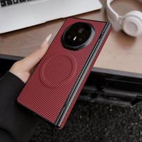 For Honor Magic V5 Case  Carbon Fiber Pattern PU Leather Folding Wireless Charging Cover For HONOR Magic V 5 HONOR Magic V5