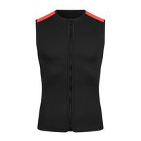 3 mm neopreno terminis liemenė, unisex, be rankovių, su užtrauktuku, hidrokostiumo viršus plaukimui, nardymui su vamzdeliu, banglenčių sportui, nardymui, tamsiai mėlyna, M L juoda