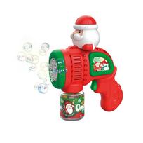 Xmas Fully Automatic Bubble Gun Toy Santa Claus Snowman Bubbles Stick Soap Bubbles Celebration Toy Children Children's Birthdays Present