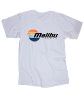 Malibu Boats logotipas Balti marškinėliai Greitaeigė valtis 4XL