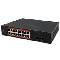 Qoltec Gigabit Ethernet SWITCH | 16x RJ45 | 2x SFP | 1000Mb/s