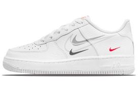 Nike Air Force 1 Low Multi-Swoosh White Particle Grey Photon Dust Bright Crimson GS DO6486-100 36.5