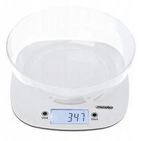 Virtuvinės svarstyklės su 1,4 l dubeniu, iki 5 kg, Mesko MS 3179, baltos
