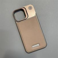 Metal Lens Holder Frameless Leather Magnetic Case For iPhone 17 Air 16 pro max 15 14 Plus 13 12 MagSafe Wireless Charging Cover For iPhone 17 Pro