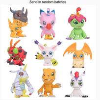9 vnt./rinkinys Anime Skaitmeninis Monstras Digimon Žavingas Veiksmo Figūrėlės Modelis Žaislai Kabuterimon Agumon Gomamon Piyomon Patamon Dramon Palmon pack by bag