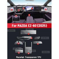 MAZDA EZ60 2025 EZ-60 Automobilio interjero apsauginė plėvelė Centrinio valdymo ekranui TPU Navigacija Anti-Scratch plėvelė Right rudder driving gray