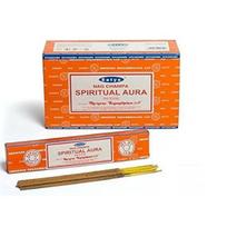 Satya Nag Champa Dvasinės Auroros Smilkalų Lazdelės Agarbatti 180 Gramų Dėžutė | 12 Pakelių po 15 Gramų Kiekvienas Dėžutėje | Eksporto Kokybė ruda