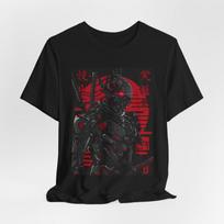 Cyber Samurai Tshirt Japanese Cyberpunk Anime Pattern Tshirt Mens and Womens Spring and Summer Fashion Short Sleeved Shirt S
