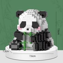 KNEW BUILT Cute Panda Model Micro Mini Construction Brick Toy-Desktop DecorGreat Toy designed for KidsPerfect Festival Present designed for Girls in bag