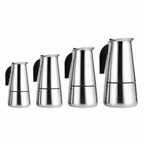 Italian Coffee Machine Moka Pot Stainless Steel Geyser Coffee Maker Espresso Latte Stovetop Jug Barista Accessories Coffeeware 100ml