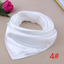 60cm*60cm Moteriškas satino kvadratinis skara su šilko pojūčiu, maža vienspalvė kaklaskarė, skara, bandana