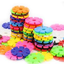 100 vnt./partija Plastikiniai snaigės formos kaladėlės vaikams, Konstruktoriai, Vaikų 3D dėlionė, Darželis, Kūdikio surinkimo žaislas, Žaidimas
