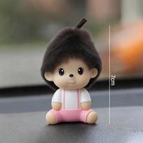 Mini Monchhichi figūrėlės Žavingi Monchchi stalo papuošalai Sėdintys Monkiki prietaisų skydelio dekoracija Figūrėlė Vaikų dovanos