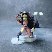 10cm Demon Slayer Kamado Nezuko Figurines PVC Ornaments Cartoon Kimetsu No Yaiba Action Figure Model Playthings