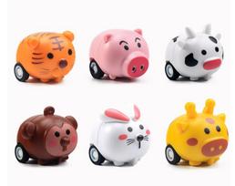 12 vnt. Žavingi animacinių filmukų gyvūnėliai atgal traukiami inerciniai automobiliai Vaikų žaislas Darželio veiklos Dovanos Sukurta vaikams