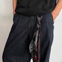 Ingemark Trendy Red Black Ribbon Square Scarf Pants Chain Keychain Men Hip Hop Punk Pendant Jeans Trousers Chain Street Jewelry