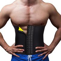 Men's Corset Belt Waist Trainer Tummy Trimmer Buckle Body Contouring Belt S juoda