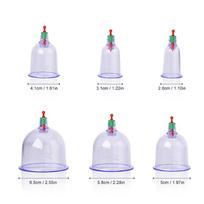 12 Pcs Transparent Chinese Cupping Massage Therapy Set Different Size - Wrinkle Reducer Increas
