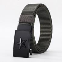 Special Belt For Military Training Alloy Toothless Automatic Buckle Belt Comfortable And Breathable Outdoor Training Leisure Tactical Belt 120cm pilka spalva