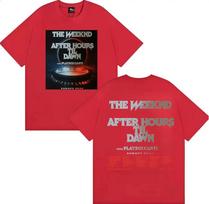The Weeknd After Hours Til Dawn x Playboi Carti Europa 2026 Tour Dates Marškinėliai Unisex Laisvalaikio 100% Medvilnės Trumpomis Rankovėmis S