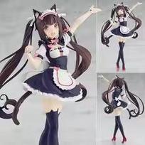 Nekopara Chocola Vanilla Figūrėlė Žavinga Katė Padavėja Anime Veikėjų Modeliai Mielos Ir Žavios Garažo Statulėlės Stalviršio Papuošalai Dovana Sukurta 17CM