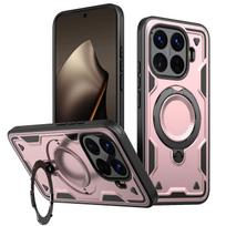Case For Xiaomi 15TPro 15T 14T Pro Armor Shockproof 360° Rotating Magnetic Holder Frame Hard Plastic Protective Cover Fundas Xiaomi 14t rožinio aukso spalvos