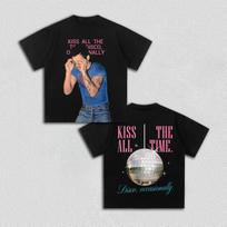 Harry Styles Kiss All the Time albumas 100% medvilnės unisex marškinėliai 2026 m. Vasara Apvalus kaklas Vyriški Y2k Hip Hop trumpomis rankovėmis T-shirt gerbėjų gif... S įvairiaspalvis
