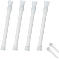 4 vnt. reguliuojami įtempiami strypai užuolaidoms, dušo užuolaidoms, spintos lentynoms, prailginami 30–50 cm, PVC strypai, montavimas įrankiais China Mainland