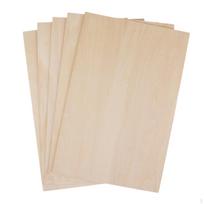 5 vnt. balzos medžio lakštų rinkinys rankdarbiams ir modelių gamybai 300x200x2mm beige