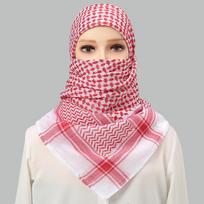 Dykinė kvadratinė skara Arabiška apsauga nuo saulės Vėjui atspari Unisex Kutais puošta skara Šalis Abajos aksesuarai Hidžabas Moteriškas veidą dengiantis šydas Mada