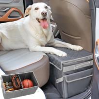 PETSFIT Šunų Galinės Sėdynės Praplėtimas Šuns Automobilio Sėdynės Praplėtimas Praplečia Galinę Sėdynę Gali Būti Naudojamas Kaip Sandėliavimo Dėžė Didelė Su Maksimalia Keliamąja Galia 50KG - - Vietos, Dėžės, pilka spalva