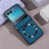 Skirta Magsafe magnetinei belaidžio įkrovimo vyrių dėklui Motorola Moto Razr 60/50/40 Ultra, su audinio tekstūra, kietas smūgiams atsparus dangtelis For Razr 60