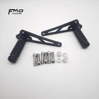 FMO Talaria XXX Stunt Kojų Atramos - Juodos ir Sidabrinės 1 Pora juoda