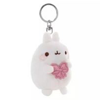 Nici: Molang, pliušinis triušiukas su kaspinu, raktų pakabukas – 8 cm