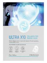 ENOUGH Lakštinė veido kaukė su jūriniu kolagenu ULTRA X10 COLLAGEN PRO MARINE MASK, 25 g