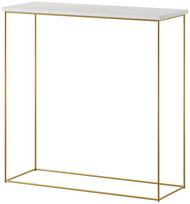 Konsolinis staliukas ADRK Milan CT-MIL-G-WM, aukso sp./balta sp., 30 cm x 80 cm x 80 cm