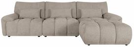 Kampinė sofa Home4you Barbara RC, šviesiai ruda sp., dešininė, 163 x 300 cm x 89 cm