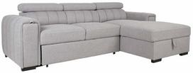 Kampinė sofa - lova Home4you Odelia RC, pilka sp., dešininė, 248 x 159 cm x 99 cm