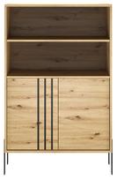 Vitrina ADRK Nexo, artisan oak, 40 cm x 80 cm x 127 cm