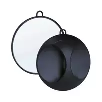 WG apvalus kirpyklos veidrodis su rankena Q-29, juodas, 1 vnt.