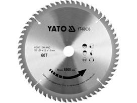 YATO pjūklo diskas medienai 190 x 20 x 1,5 mm, 60T