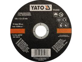 YATO pjaunamasis diskas nerūdijančiam plienui 125 x 1,2 x 22 mm