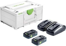 Festool energijos komplektas SYS 18V 2 x 4,0 Ah/TCL 6 DUO