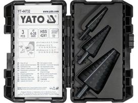 Pakopinių grąžtų rinkinys Yato 4-12, 4-22, 6-38 mm