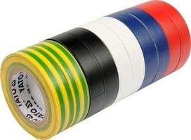 Yato izoliacinių juostų rinkinys 19 x 0,13 mm x 20 m, 10 dalių