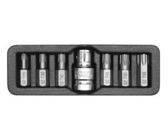 YATO torx antgalių komplektas su 1/2" adapteriu T25-T55, 7 dalių