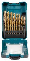 "Makita" metalo grąžtų rinkinys HSS-TIN 1-10 mm, 19 dalių