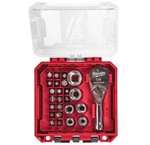 Milwaukee galvučių ir antgalių komplektas 1/4", 25 dalių, PACKOUT™ dėžėje