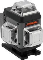 STHOR linijinis lazeris 4D, max 25 m, ± 3 mm / 10 m, žalios spalvos spindulys
