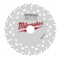 Milwaukee pjūklo diskas medienai 190 x 30 x 1,8 mm 24 dantys